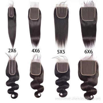 WEKESI HAIR Swiss 13x4 13X6 Thin Tranparent HD Lace Frontal Wholesale Brazilian Virgin Human Hair Hd 4X4 2X6 5X5 Lace Closure